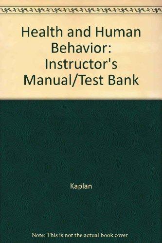 Book Health And Human Behavior free