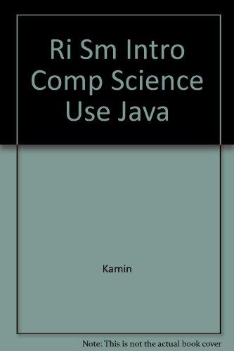 Book Solutions Manual: Sm Intro Comp Science Use Java free