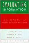 Book Evaluating Information: A Guide for Users of Social Science Research free