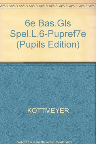 Book Basic Goals In Spelling, Level 6 (pupils Edition) free