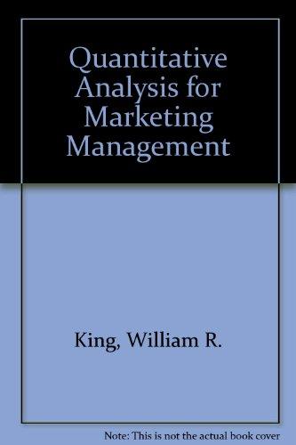 Book Quantitative Analysis for Marketing Management free