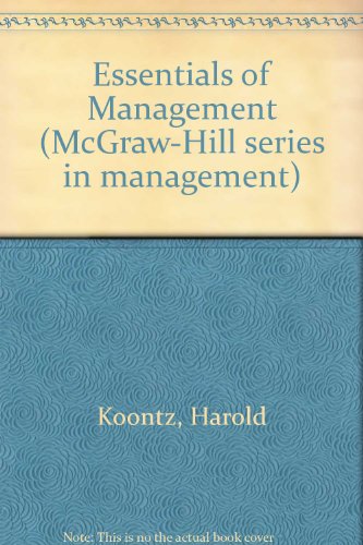 Book Essentials of Management (McGraw-Hill Series in Management) free
