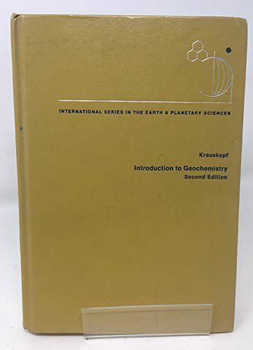 Book Introduction to Geochemistry (McGraw-Hill international series in the earth and planetary sciences) free
