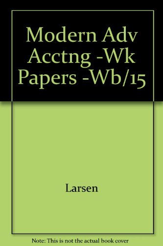 Book Modern Adv Acctng -wk Papers -wb/15 free