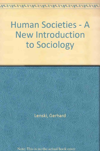 Book Human Societies - An Introduction to Macrosociology free