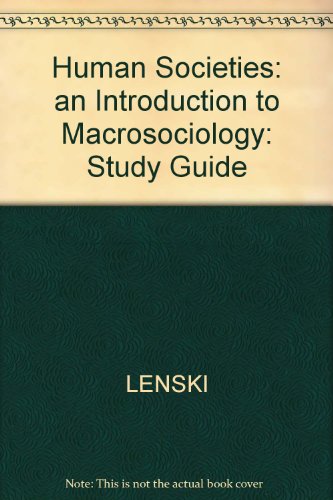 Book Study Guide for Use With Human Societies free