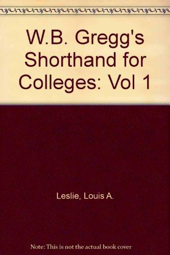 Book W.B. Gregg's Shorthand for Colleges (Vol 1) free