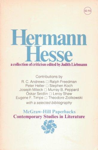 Book Hermann Hesse: A collection of criticism (Contemporary studies in literature) free