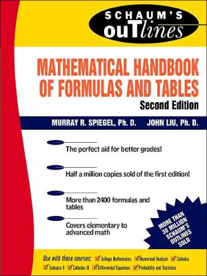 Book Schaum's Mathematical Handbook of Formulas and Tables free