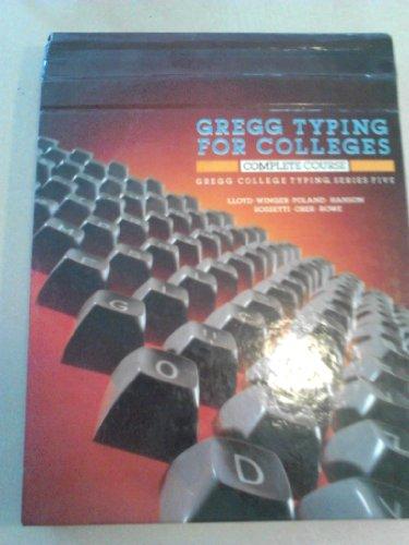 Book Gregg Typing for Colleges: Complete Course (Gregg college typing, series five) free