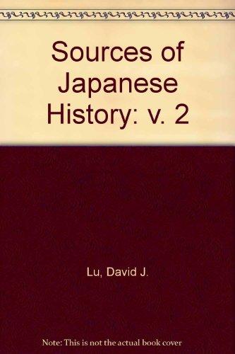 Book Sources Of Japanese History- Volume Two free