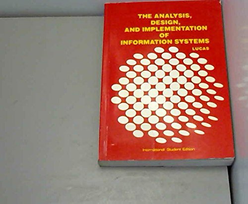 Book The Analysis, Design, And Implementation Of Information Systems (mcgraw-hill Series In Management Information Systems) free