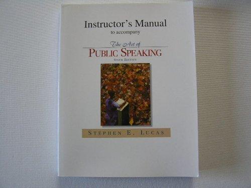 Book The Art of Public Speaking : Instructor's Manual free