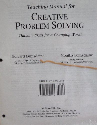 Book Teaching Manual For Creative Problem Solving: Thinking Skills For A Changing World free