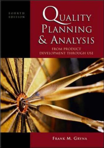 Book Quality Planning and Analysis: From Product Development through Use free