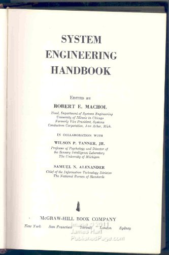 Book System Engineering Handbook free