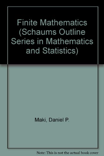 Book Finite Mathematics (Schaums Outline Series in Mathematics and Statistics) free