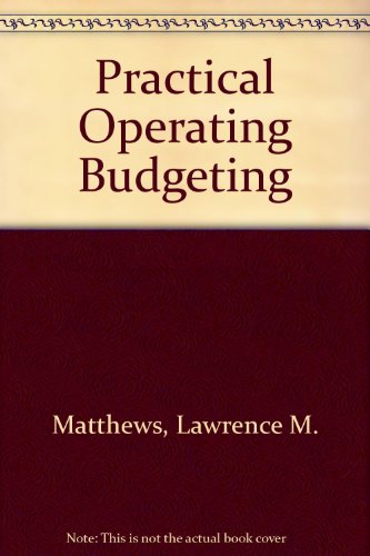 Book Practical operating budgeting free