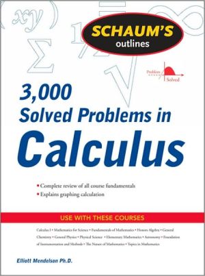 Book 3,000 Solved Problems in Calculus free
