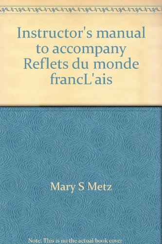 Book Instructor's manual to accompany Reflets du monde franc??ais free