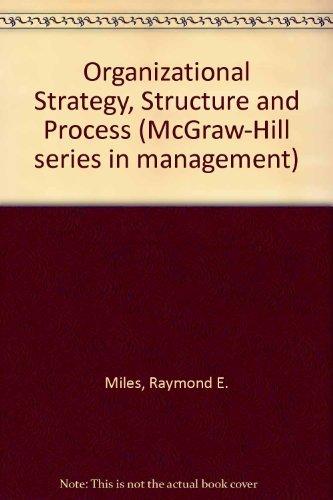 Book Organizational Strategy: Structure and Process (McGraw-Hill series in management) free