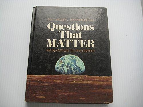 Book Questions that matter: An invitation to philosophy free