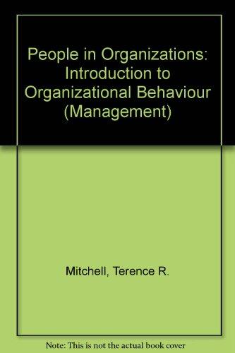 Book People in organizations: Understanding their behavior (McGraw-Hill series in management) free