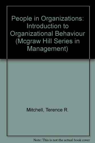 Book People In Organizations: An Introduction To Organizational Behavior (mcgraw Hill Series In Management) free
