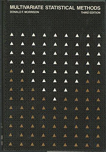 Book Multivariate Statistical Methods (McGraw-Hill Series in Probability and Statistics) free