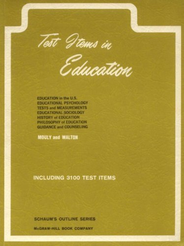 Book Test Items In Education (schaum's Outline) free
