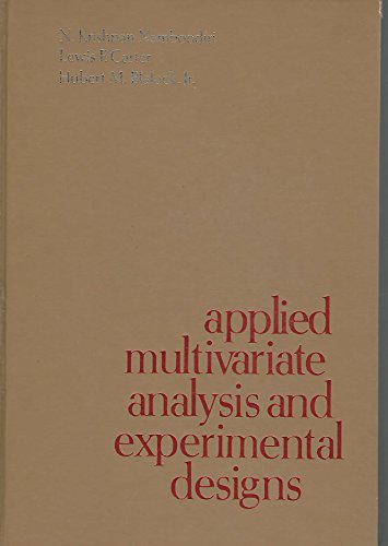 Book Applied multivariate analysis and experimental designs free