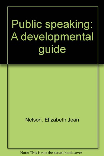 Book Public Speaking: A Developmental Guide free