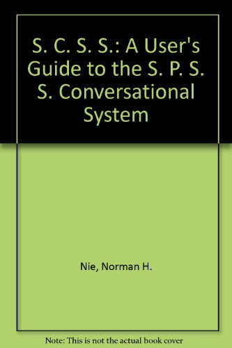 Book SCSS, a user's guide to the SCSS conversational system free