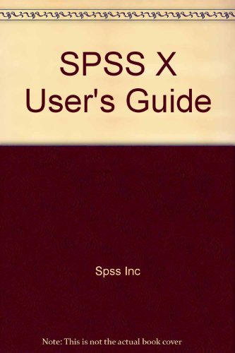 Book SPSS X user's guide free