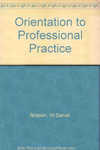 Book Orientation To Professional Practice free