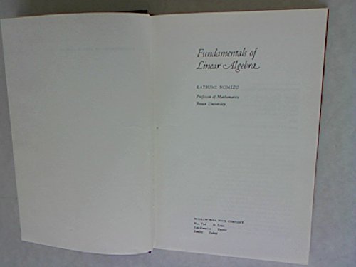 Book Fundamentals of Linear Algebra free