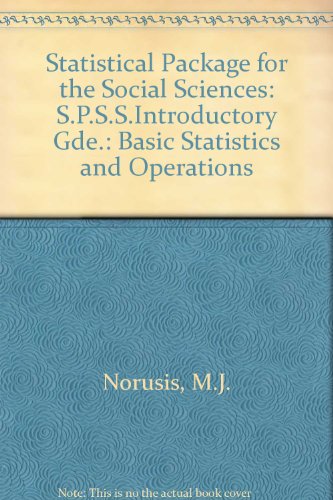 Book Spss Introductory Guide: Basic Statistics and Operations free