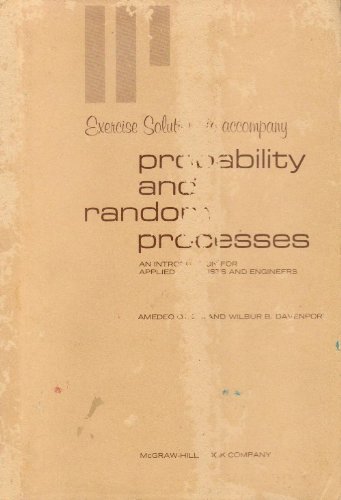 Book Exercise Solutions To Accompany Probability And Random Processes (an Introduction For Applied Scientists And Engineers) free
