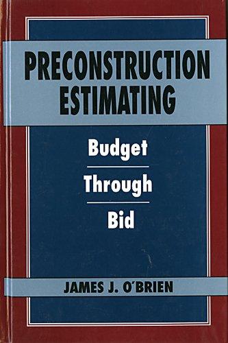Book Preconstruction Estimating: Budget Through Bid free