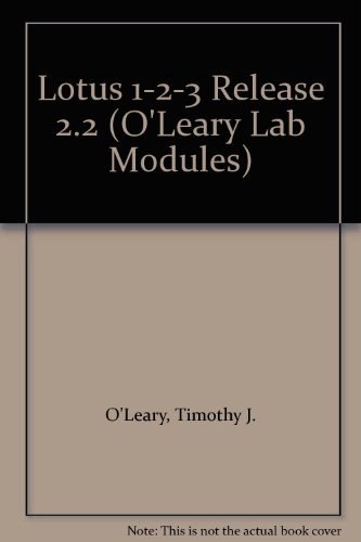 Book Lotus 1-2-3 Release 2.2 (O'Leary Lab Modules) free