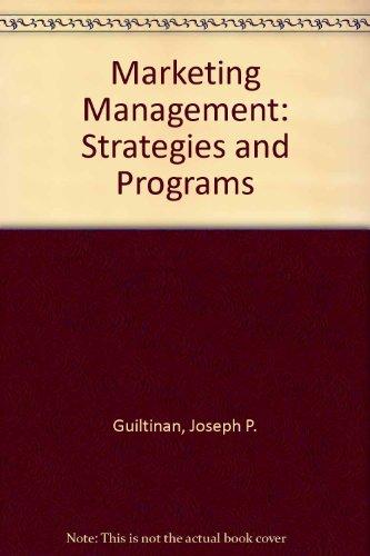 Book Marketing management: Strategies and programs (McGraw-Hill series in marketing) free
