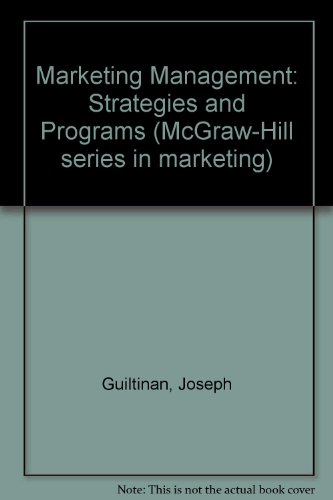 Book Marketing management: Strategies and programs (McGraw-Hill series in marketing) free