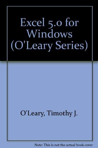 Book O'Leary Series: Excel 5.0 for Windows free