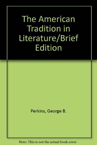 Book The American Tradition in Literature ~ Shorter Edition in One Volume free