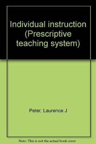 Book Individual instruction (Prescriptive teaching system) free