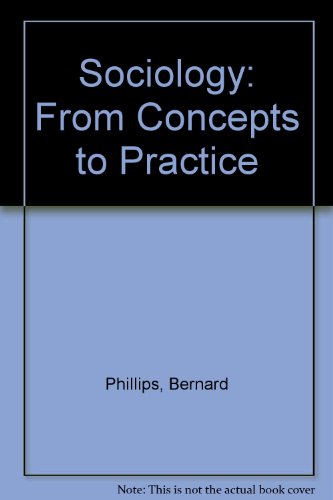 Book Sociology, from concepts to practice free