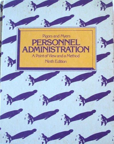 Book Personnel administration: A point of view and a method free