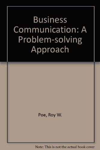 Book Business Communication: A Problem-solving Approach free