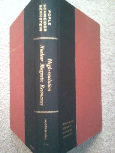 Book High Resolution Nuclear Magnetic Resonance (Advanced Chemistry) free