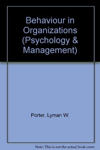 Book Behavior in organizations (McGraw-Hill series in psychology) free